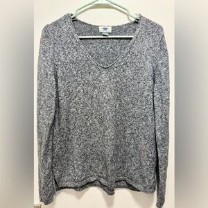 Old Navy Charcoal Marled V-Neck Sweater - Size L